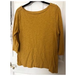 Mustard Yellow Quarter Sleeve Top